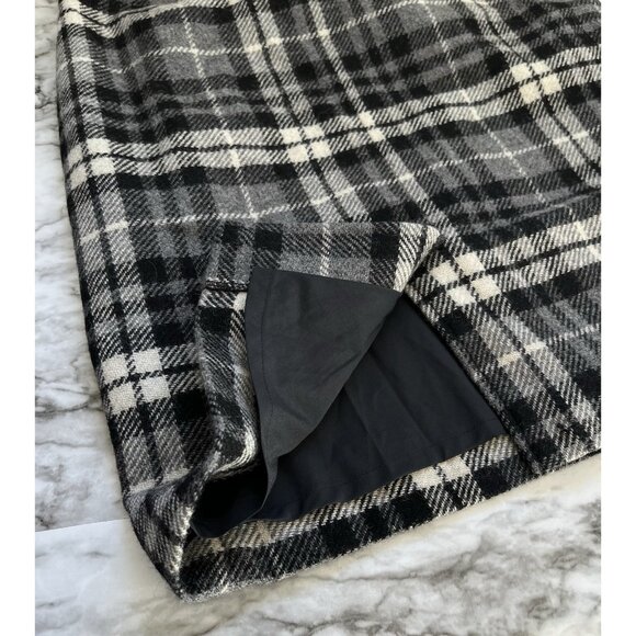 LL Bean Wool Plaid Skirt 4 Petite Favorite Fit Knee Length Preppy Dark Academia - Picture 8 of 10